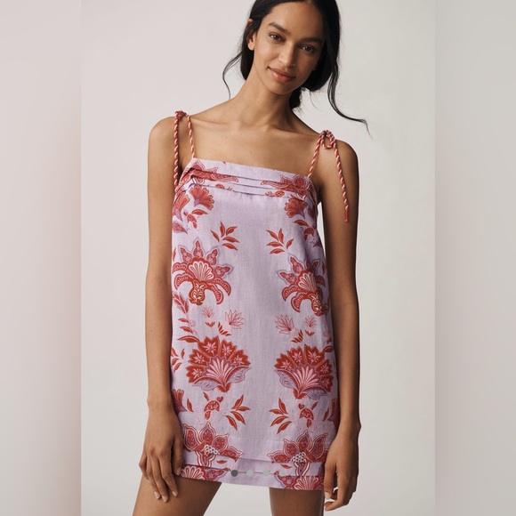 FARM Rio Other - Farm rio porcelain garden lilac linen shift dress